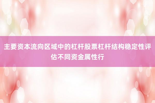 主要资本流向区域中的杠杆股票杠杆结构稳定性评估不同资金属性行