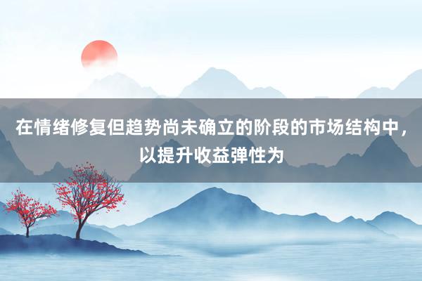 在情绪修复但趋势尚未确立的阶段的市场结构中，以提升收益弹性为