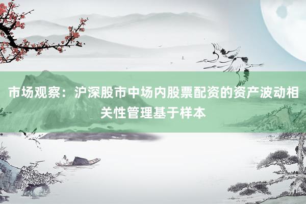 市场观察：沪深股市中场内股票配资的资产波动相关性管理基于样本
