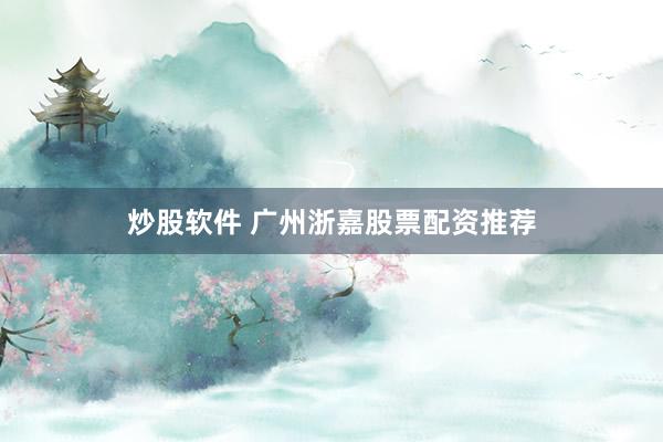 炒股软件 广州浙嘉股票配资推荐